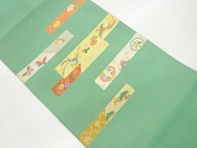 JAPANESE FUKURO OBI / WOVEN ABSTRACT STRIPE